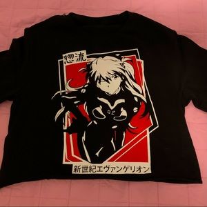 anime shirt, evangelion, grunge